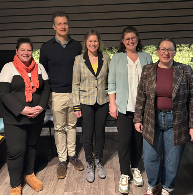 v.l.n.r.: Natsa Skoric (GMS, stellv. Vorsitzende), Philipp Rosendahl (GYM), Manuela Altenburg (SBBZ), Anja Rudolf (RS, 1. Vorsitzende), Sarah Lazar (GS), es fehlt Ulrike Renz (GMS)